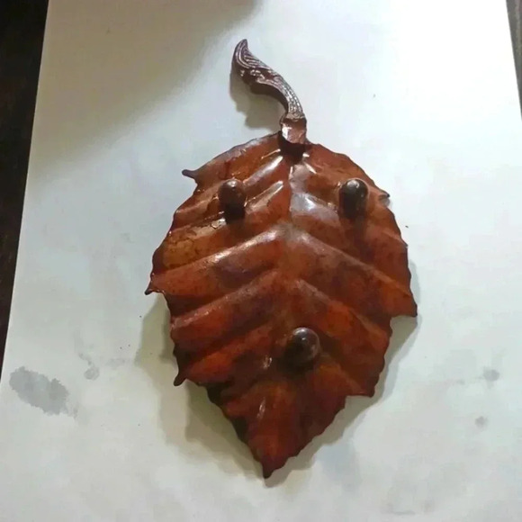 Stainless steel brown copper like leaf color..not many made... - Picture 1 of 3